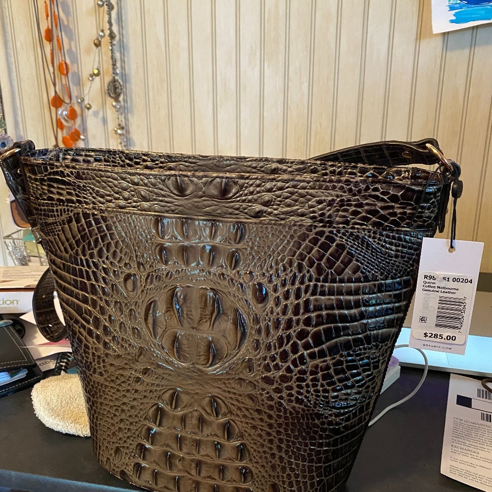 NWT Brahmin Quinn in Coffee